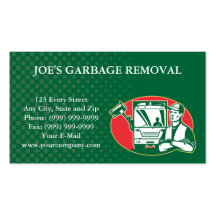 Grabage waste collection removal business card