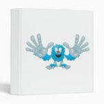 grabby slap ten furry blue goofy monster 3 ring binder