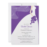 Graceful Bride Bridal Shower Invitation Purple