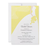 Graceful Bride Bridal Shower Invitation Yellow