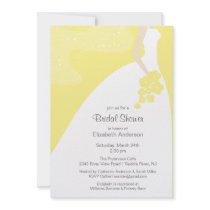 Graceful Bride Bridal Shower Invitation Yellow