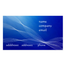Graceful lines on blue business card