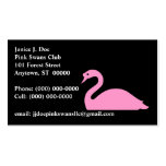 Graceful Pink Swan Front & Back ~ BUSINESS CARD