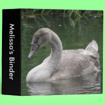 Graceful Swan on the Water Custom Binder binders