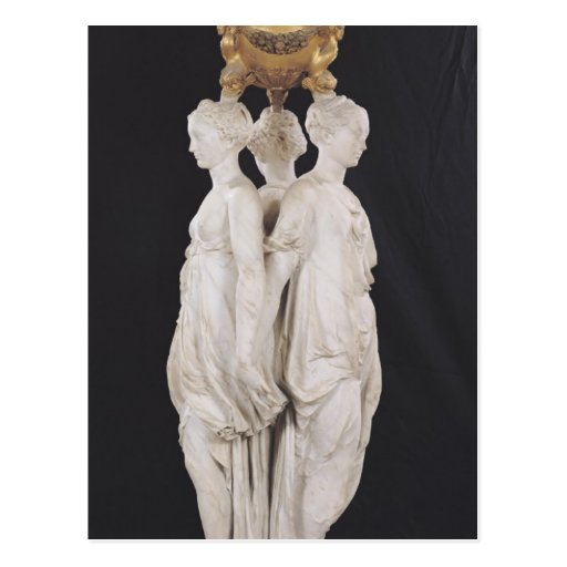 Graces, funerary monument with heart of Henri Postcard