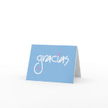 Gracias blue thank you in any language cards