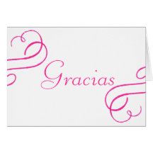 Gracias -rosa greeting card