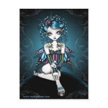 Gracie Gothic Couture Corset Fairy Postcard