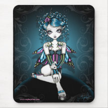 Gracie Gothic Couture Swallow Tattoo Fairy Mouse Pads