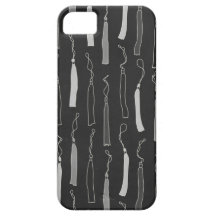 GRAD02 GRADUATION TASSELS BLACK WHITE GRAYS DIGITA iPhone 5 COVER