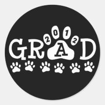 GRAD 2012 PAWS STICKERS