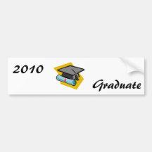Grad Cap & Diploma Bumper Sticker
