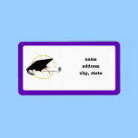 Grad Cap Tilt w/ School Colours Purple And Gold labels