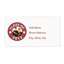 Grad Class of 12 Custom Shipping Label
