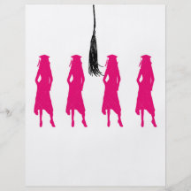 Grad Female Silhouettes Flyers