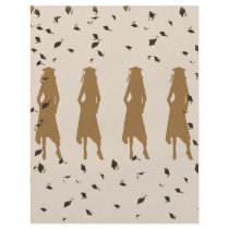 Grad Female Silhouettes Tan and Black Custom Flyer