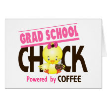 Grad School Chick 4 Greeting Cards