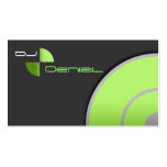 Gradient Effect DJ Green Business Card