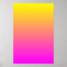 Gradient magenta jaune affiches