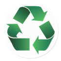 Gradient recycle icon stickers
