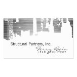 Gradient Upside Downtown Horizontal Skinny Scratch Business Card