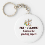 grading papers. keychain