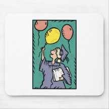 Graduate & Balloons Mouse Pad