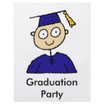 Graduate Boy Cute Blue flyers