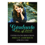 Graduate Class of 2012 Modern Blue Green Invite