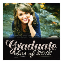 Graduate Class of 2012 Modern White Invite