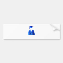 Graduate Class of Cap and Gown Template1 Bumper Sticker