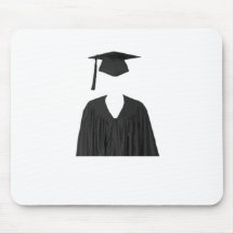 Graduate Class of Cap and Gown Template1 Mousepads