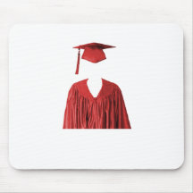 Graduate Class of Cap and Gown Template1 Mousepads