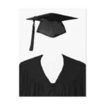 Graduate Class of Cap and Gown Template2 postcards