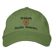 Graduate, Doofus University, DU Embroidered Baseball Caps