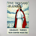 Graduate Nurses ~ Vintage WW1 Poster