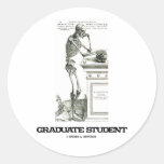 Graduate Student (Skeleton) Round Stickers