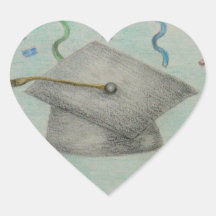 graduateion celebration heart stickers
