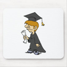 Graduating Boy Mouse Pads