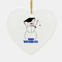 Graduating Snowmen - YAY! You did it! Ornaments