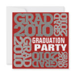 Graduation 2010 Party Red Invitation
