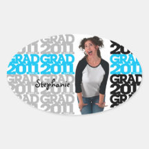 Graduation 2011 Oval Sticker Add photo 1