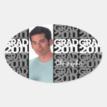 Graduation 2011 Oval Sticker Add photo 2
