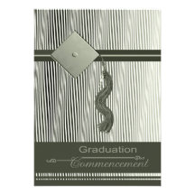 Graduation, 2013, Commencement Ceremony, Green Custom Invite