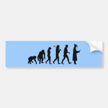 Graduation Academics Graduate Evolution Academia Bumper Sticker