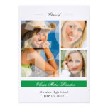 Graduation Announcement  |  3 Photos Green