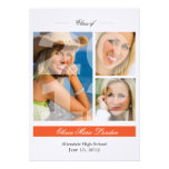 Graduation Announcement  |  3 Photos Orange