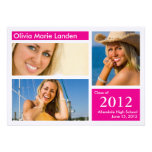 Graduation Announcement  |  4 Photos Pink