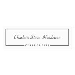 Graduation announcement name card border Class of Business Card Template