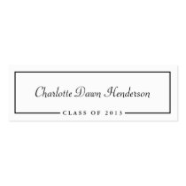 Graduation announcement name card border Class of business cards